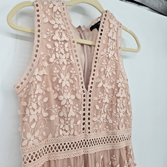 Aqua Womens Blush Embroidered Flounce Maxi Party Night Out Dress Medium - Picture 6 of 13